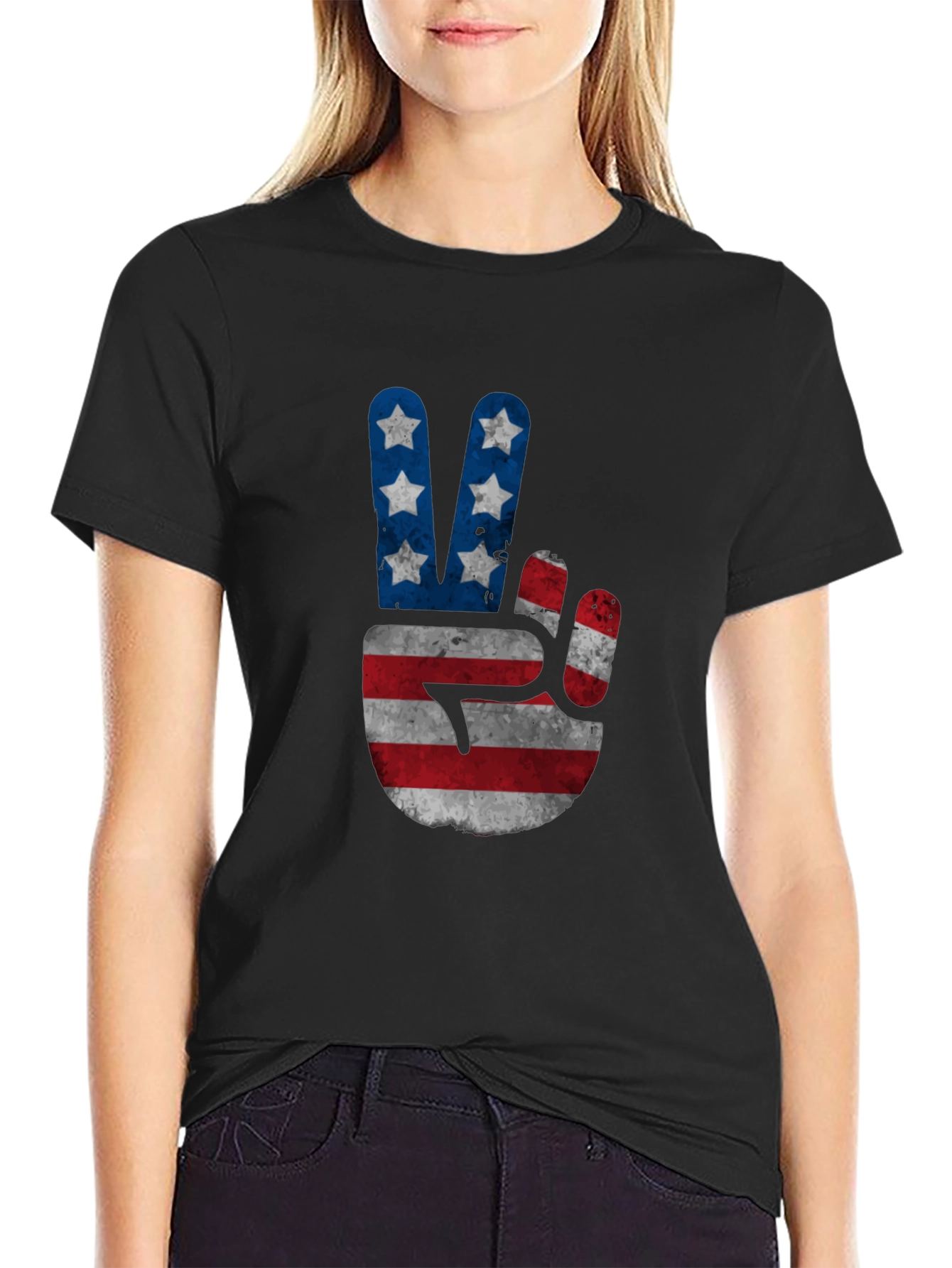 USA Peace Sign Graphic Tee