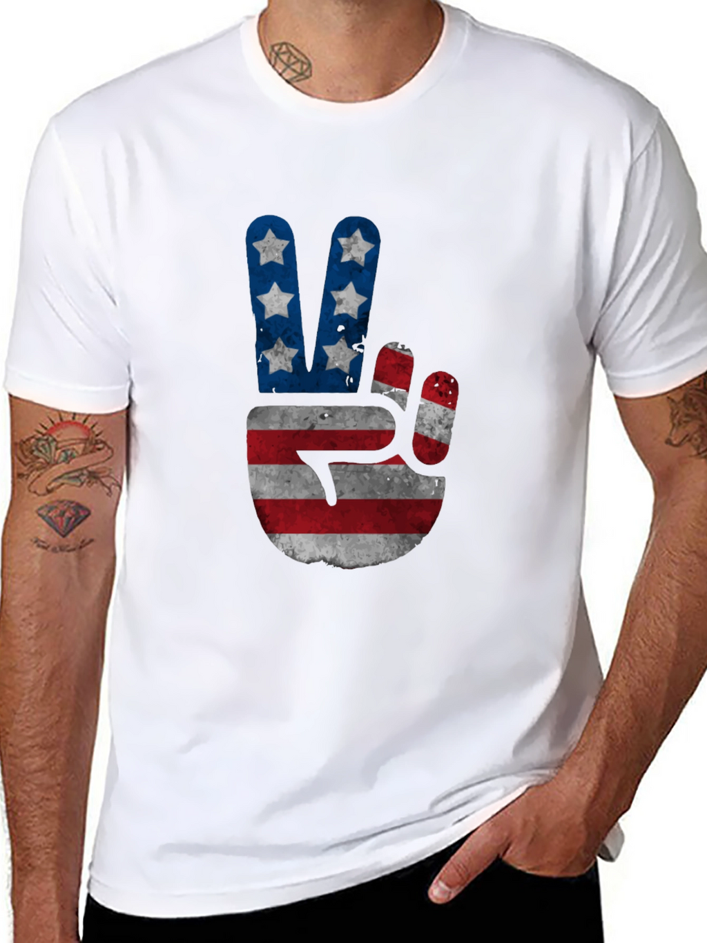 USA Peace Sign Graphic Tee