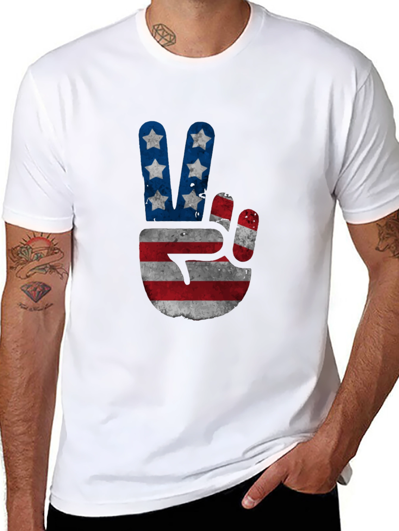 USA Peace Sign Graphic Tee