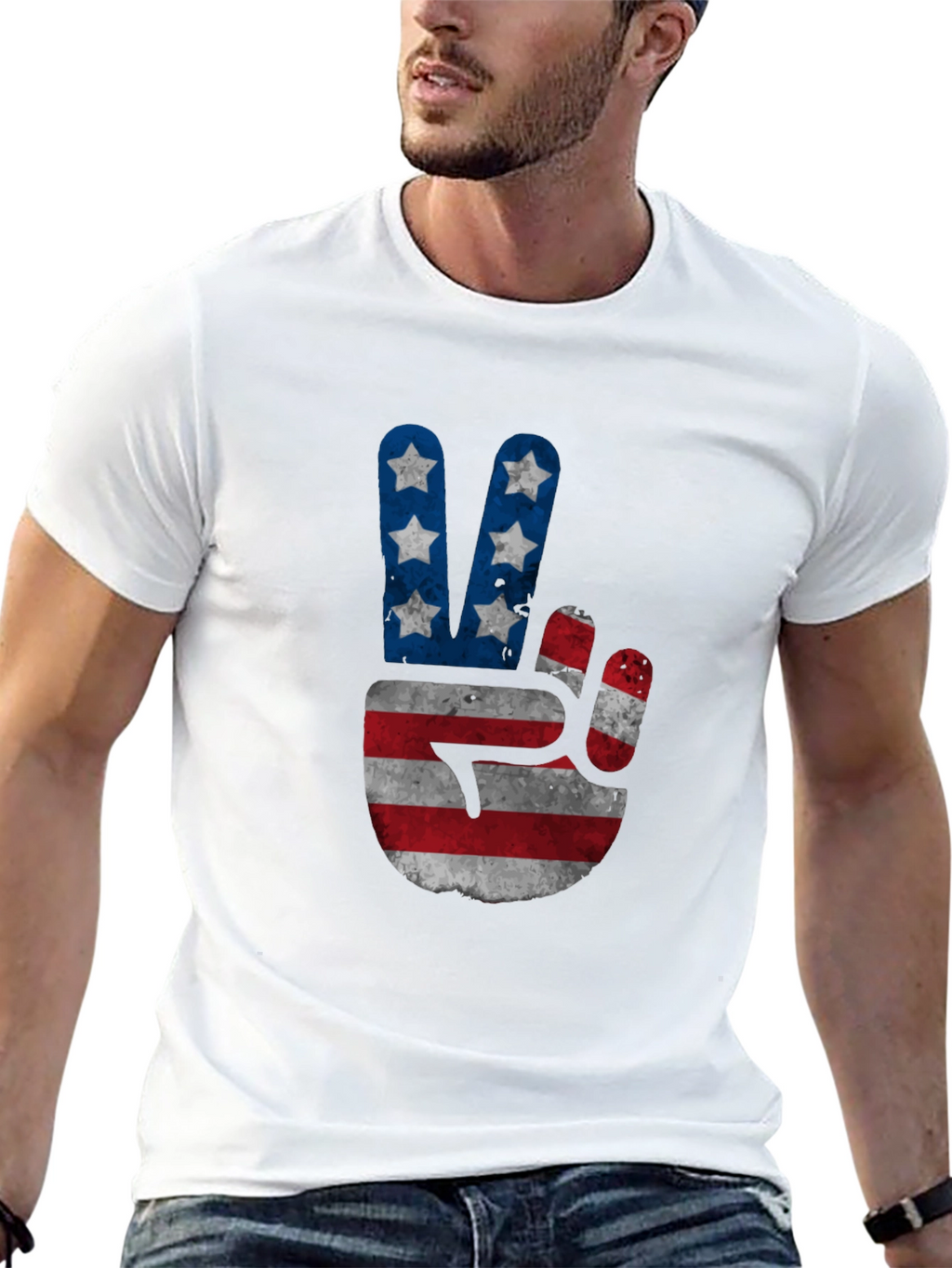 USA Peace Sign Graphic Tee