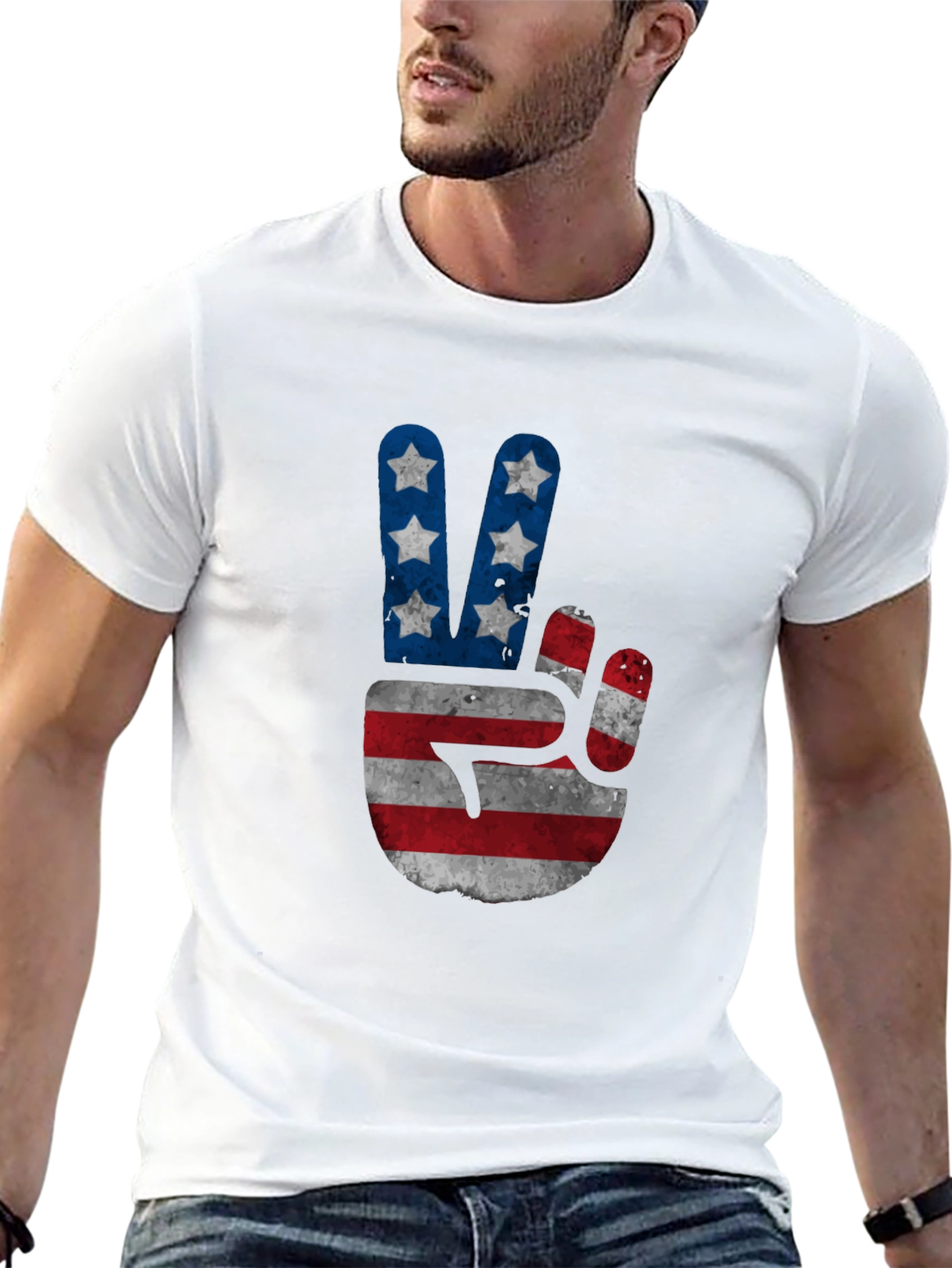 USA Peace Sign Graphic Tee