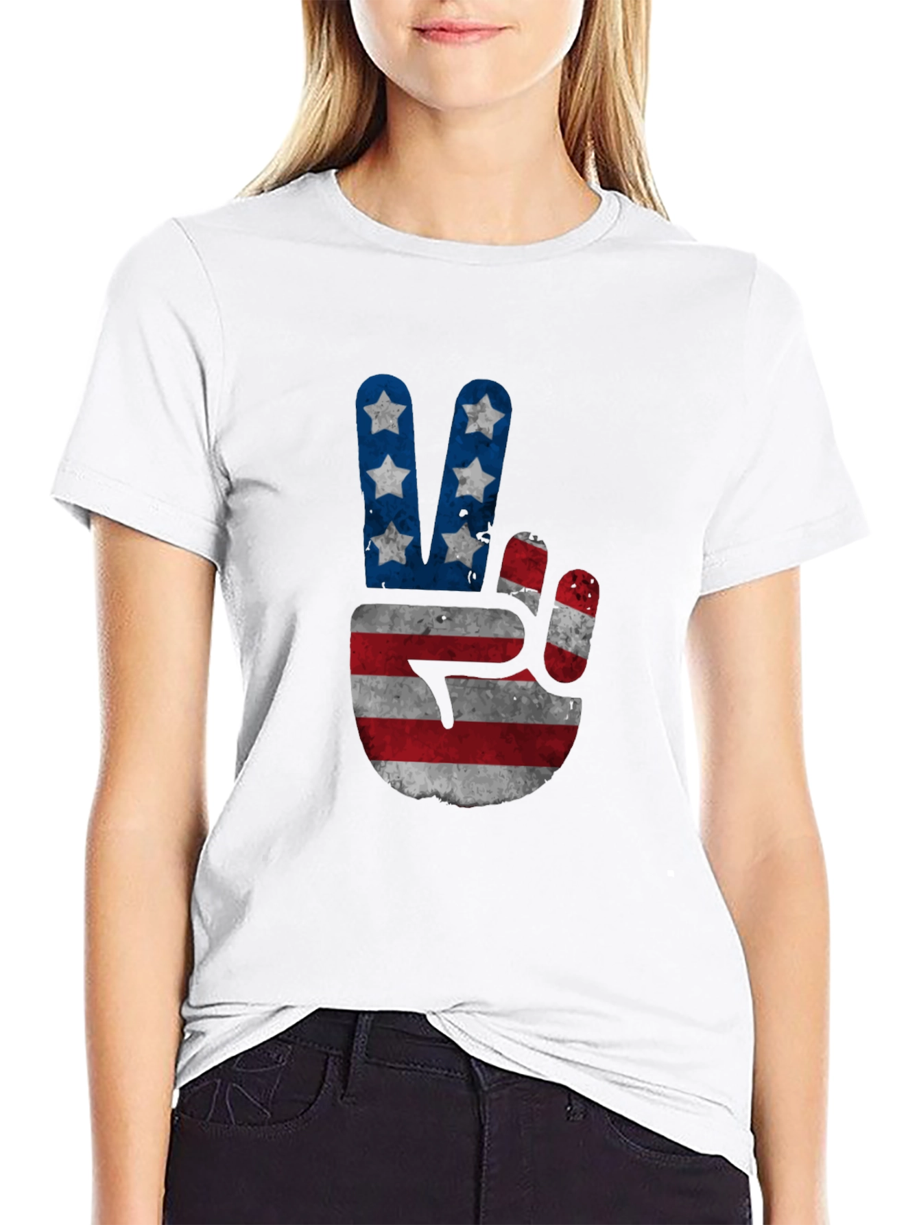 USA Peace Sign Graphic Tee