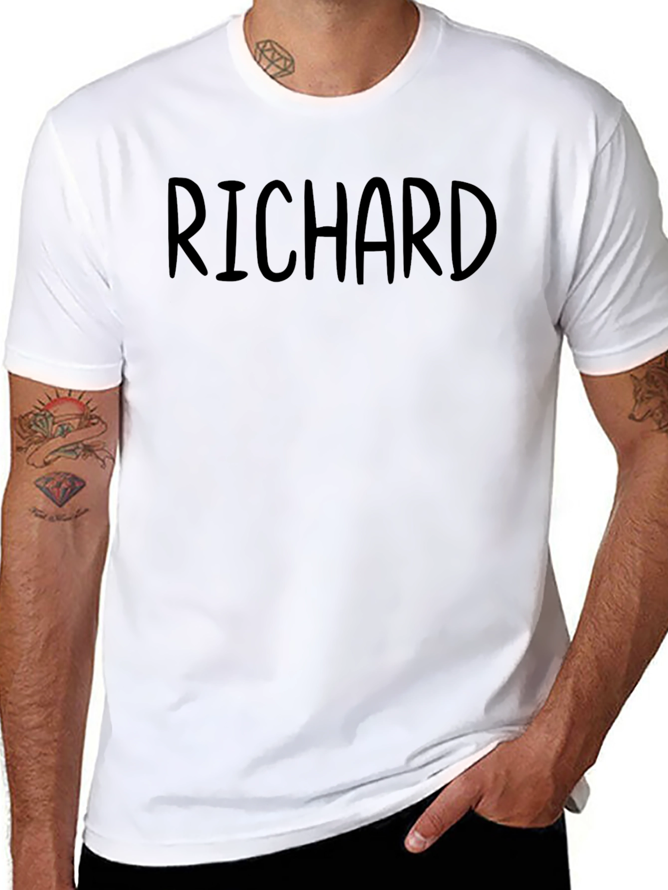 Richard T-Shirt - Black Crew Neck Tee