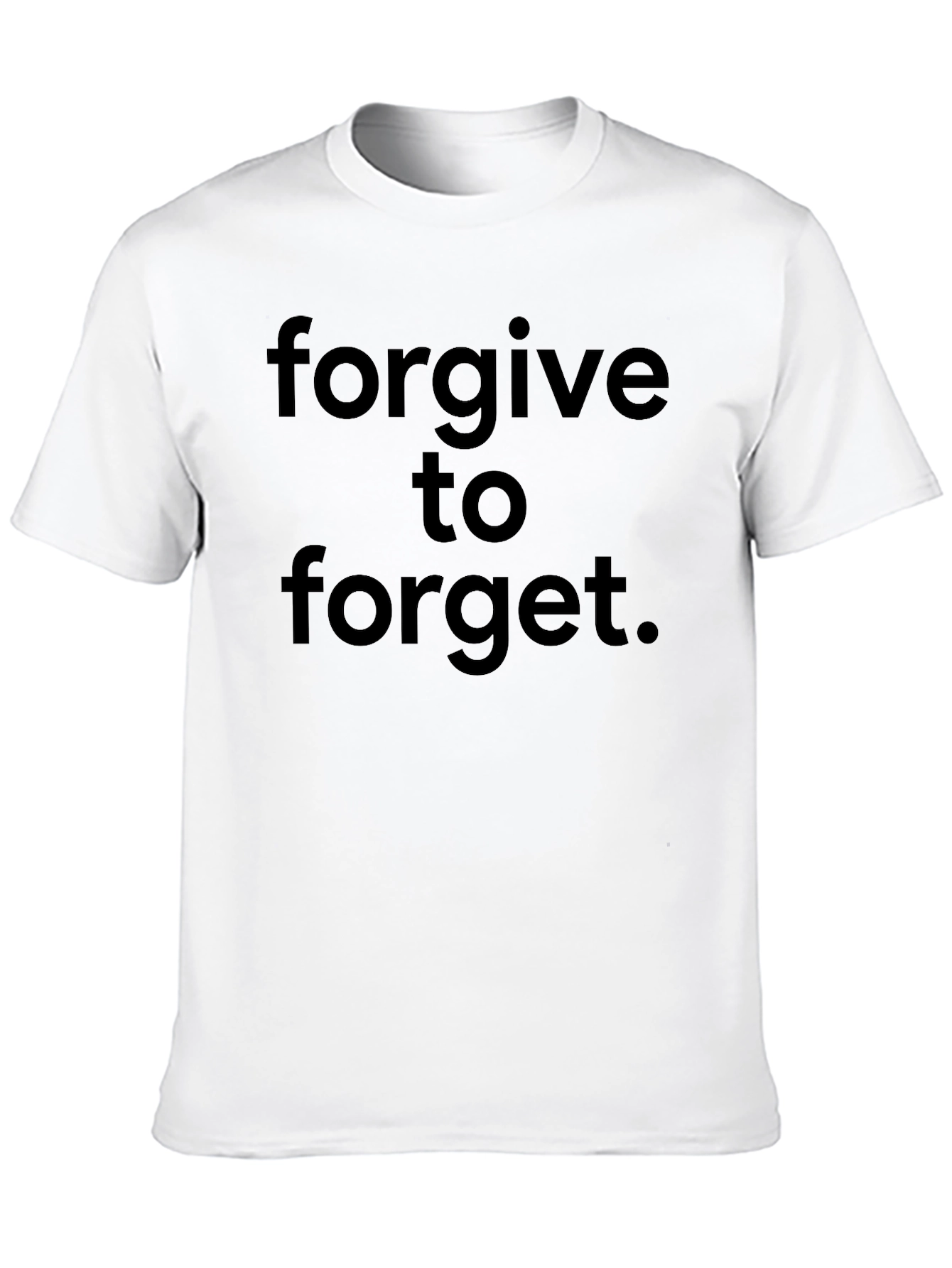 Forgive to Forget Black Graphic Tee - Casual Comfort