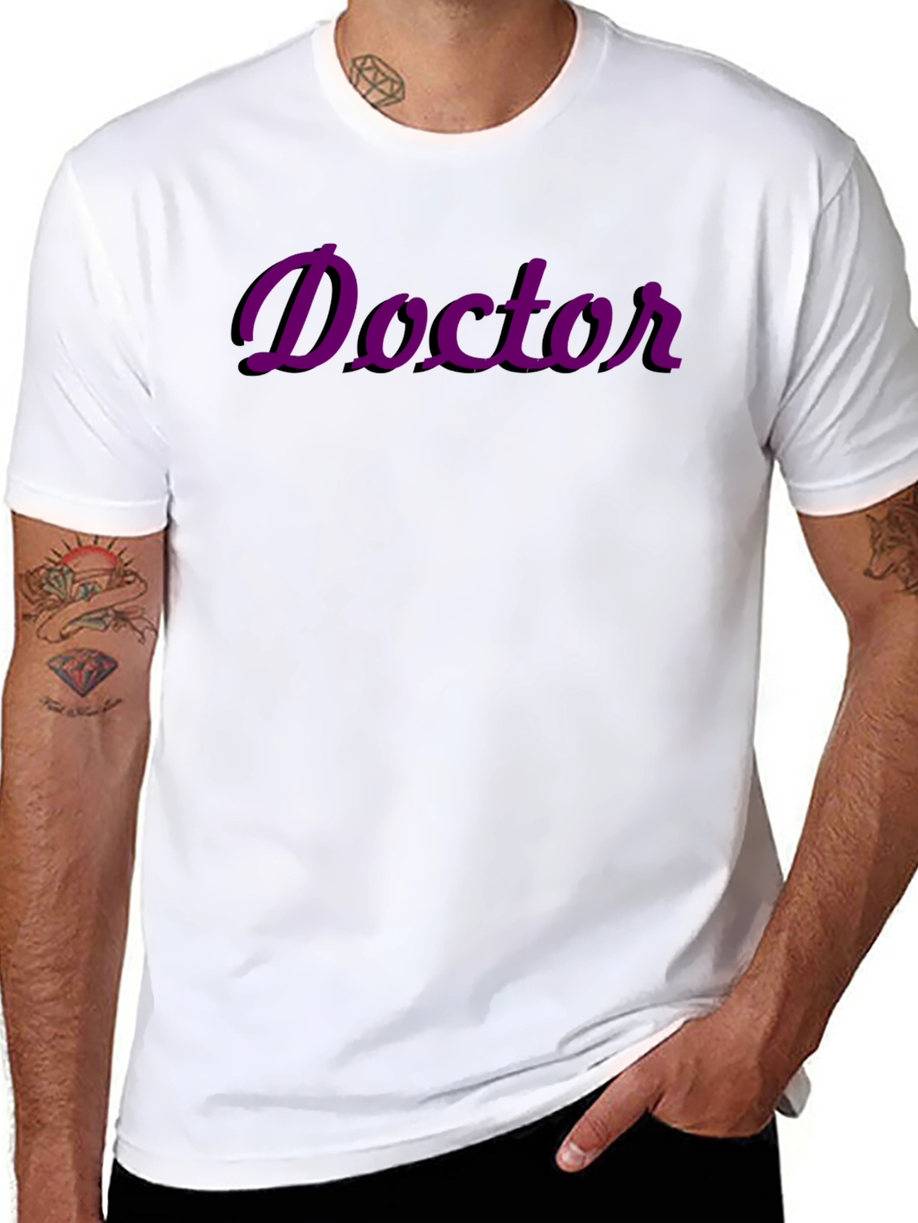 Doctor T-Shirt - Stylish Purple Graphic Tee