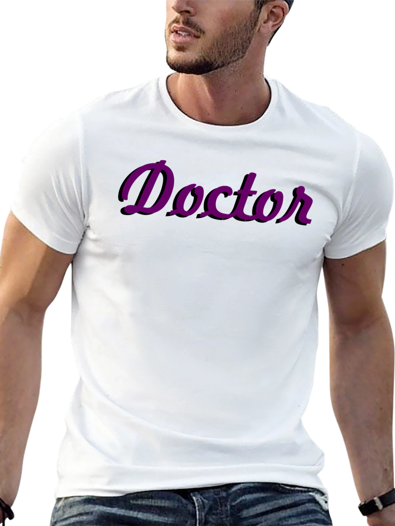 Doctor T-Shirt - Stylish Purple Graphic Tee