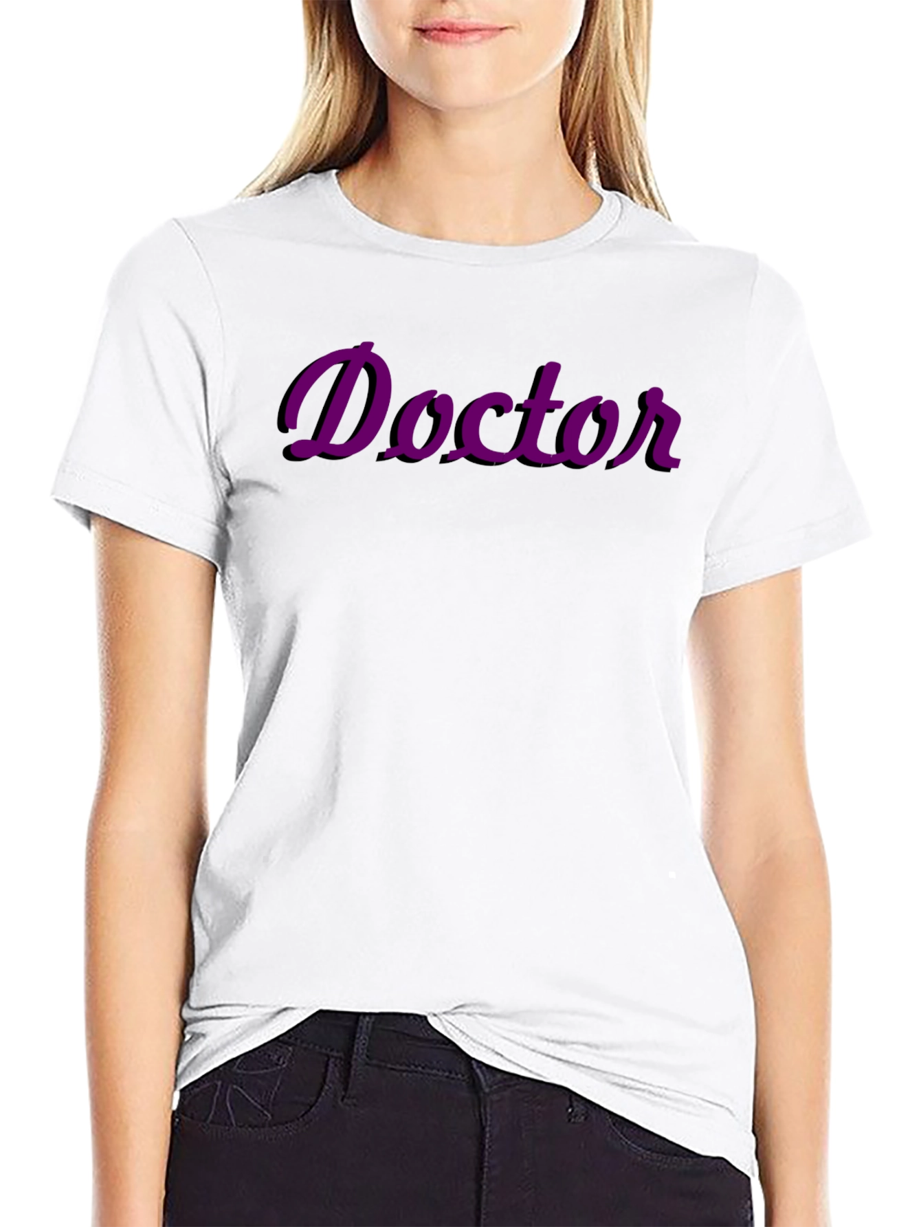 Doctor T-Shirt - Stylish Purple Graphic Tee