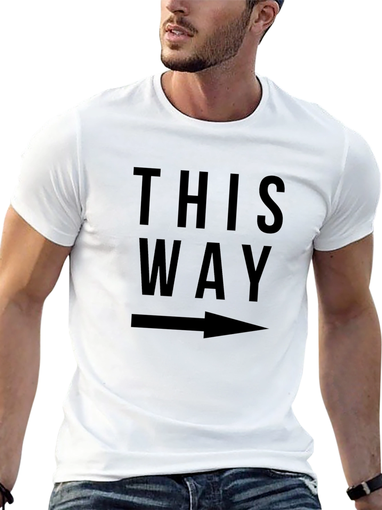 This Way Graphic Tee - Arrow Design