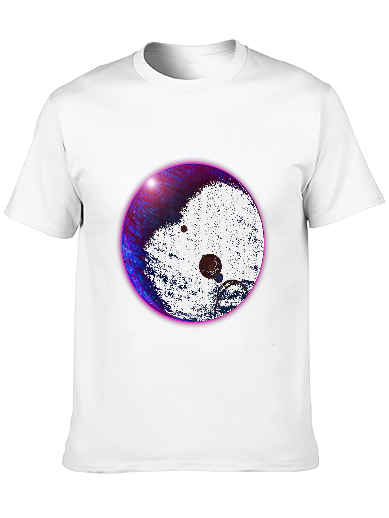 Abstract Yin Yang Graphic Tee - Stylish Black T-Shirt