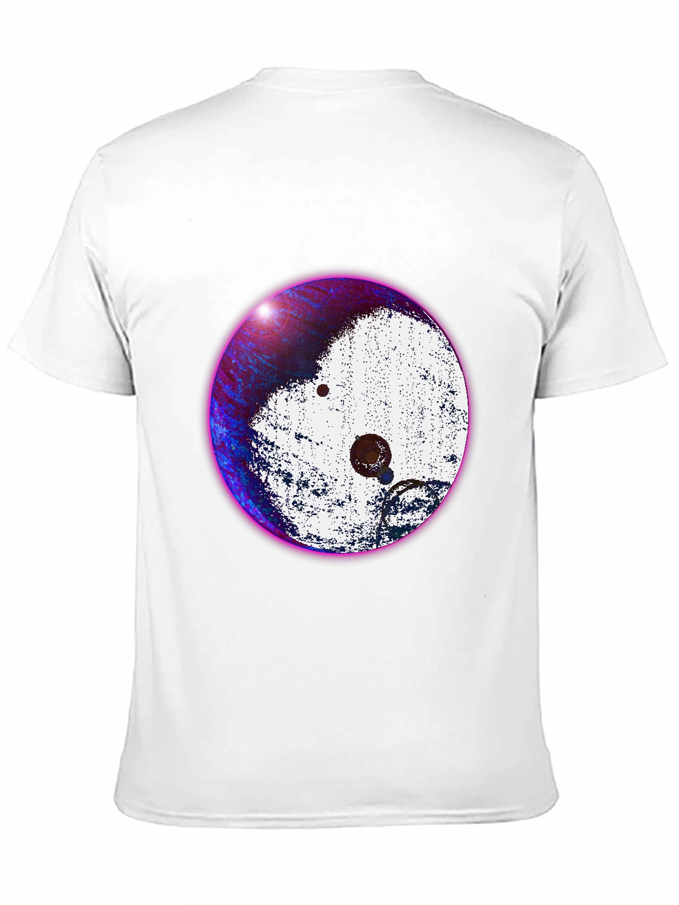 Abstract Yin Yang Graphic Tee - Stylish Black T-Shirt