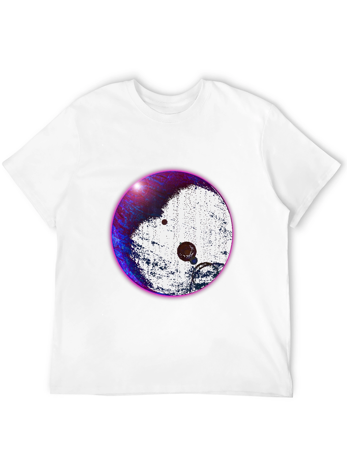 Abstract Yin Yang Graphic Tee - Stylish Black T-Shirt
