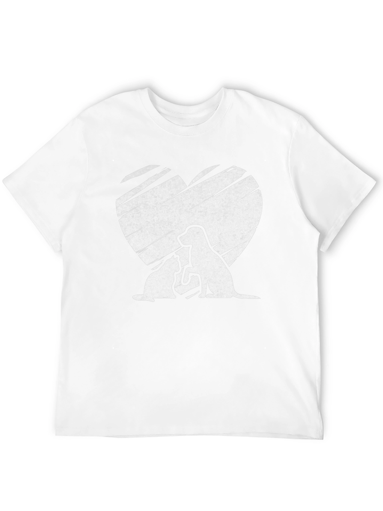 Cat and Dog Heart T-Shirt - Pet Lover Tee