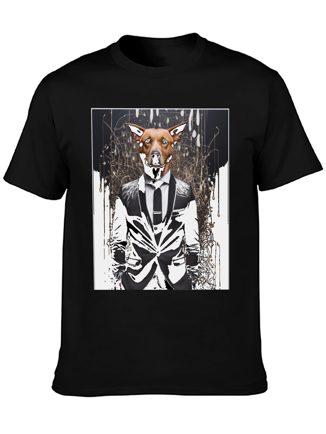 Dog in Suit Graphic T-Shirt