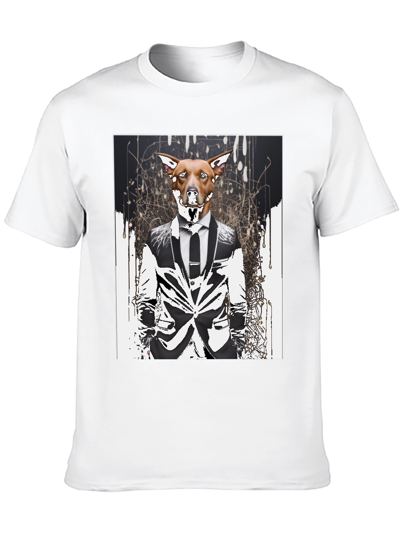 Dog in Suit Graphic T-Shirt
