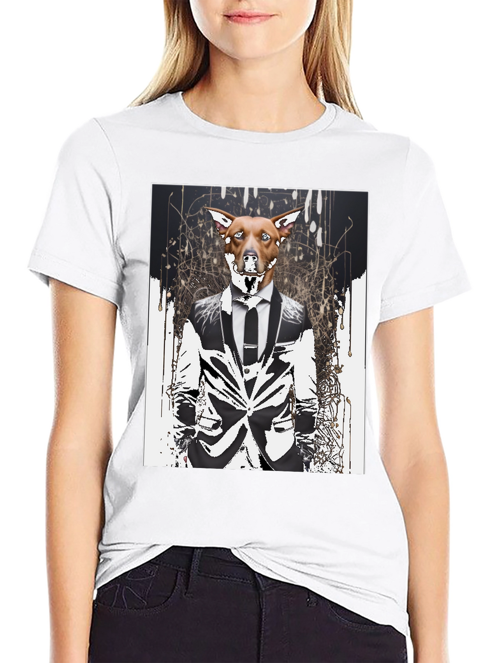 Dog in Suit Graphic T-Shirt