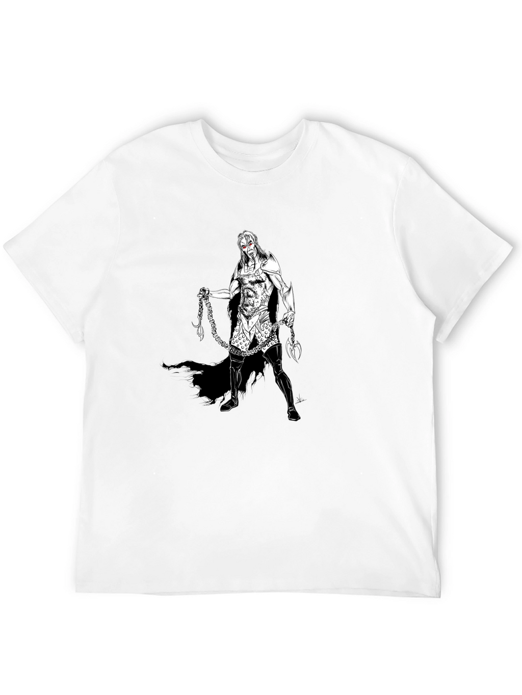 Warrior Graphic Tee - Black Cotton