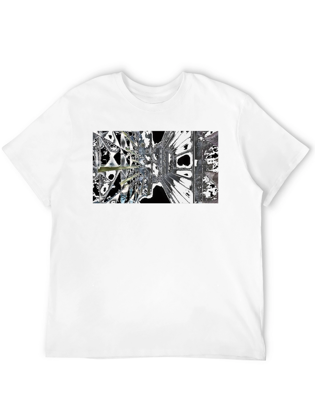 Abstract Architecture Print Black T-Shirt