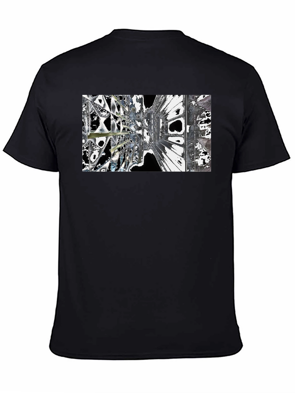 Abstract Architecture Print Black T-Shirt