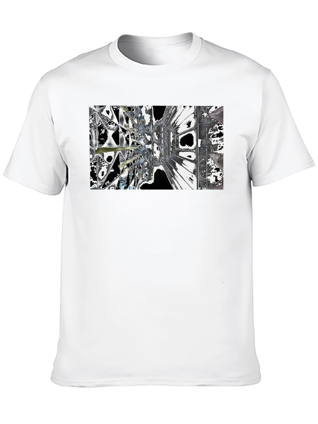 Abstract Architecture Print Black T-Shirt