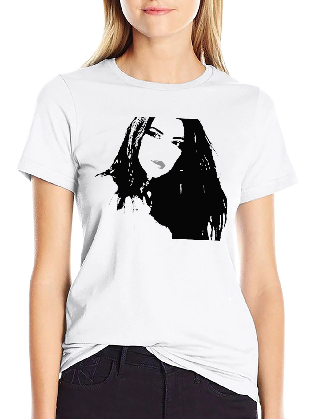 Silhouette Graphic Black Tee