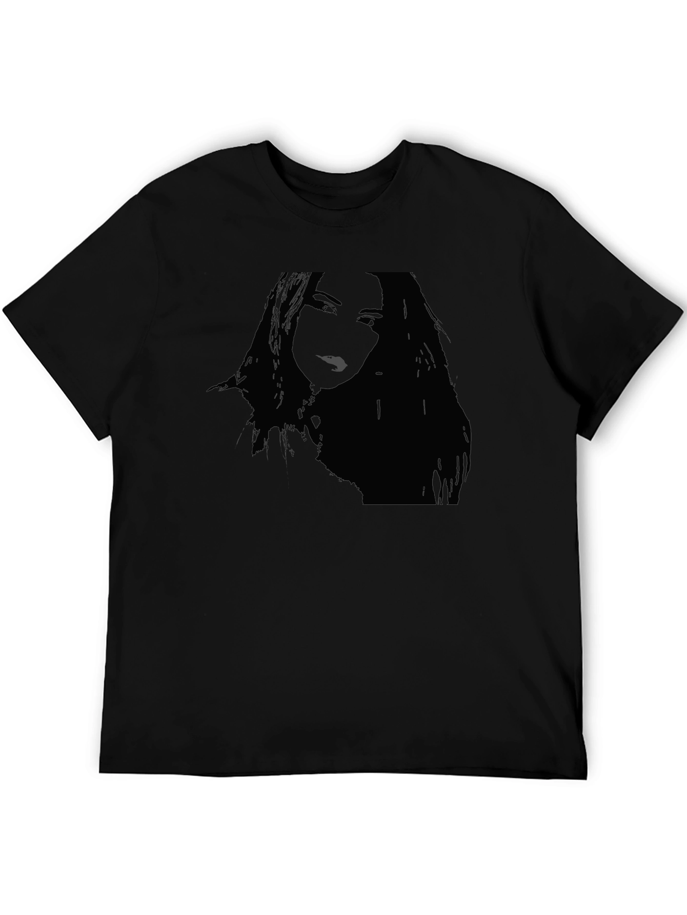 Silhouette Graphic Black Tee