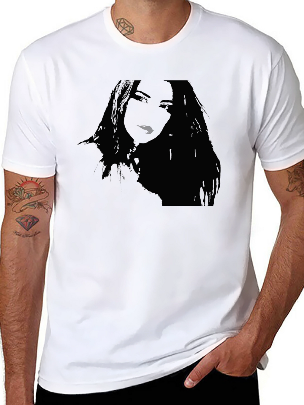 Silhouette Graphic Black Tee