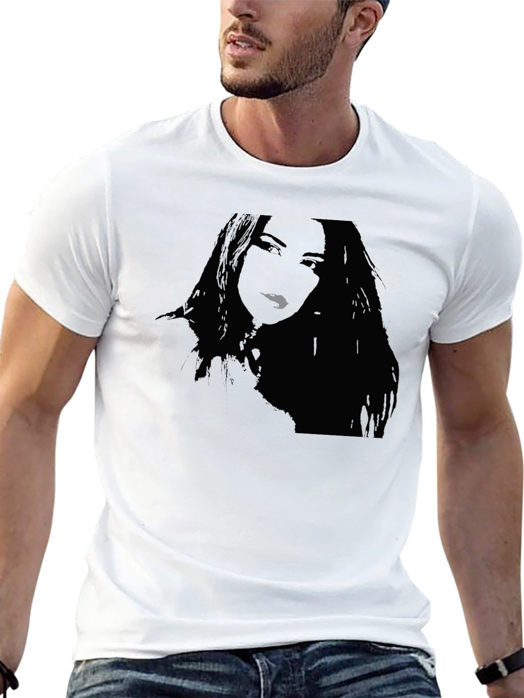 Silhouette Graphic Black Tee