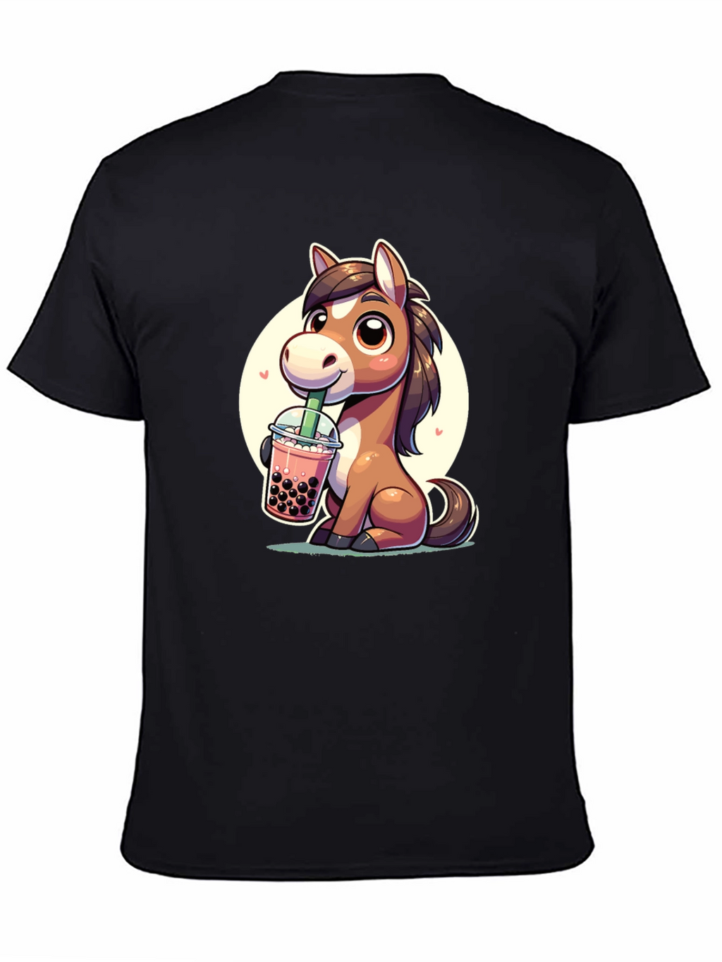 Cute Horse Boba Tea Graphic Tee