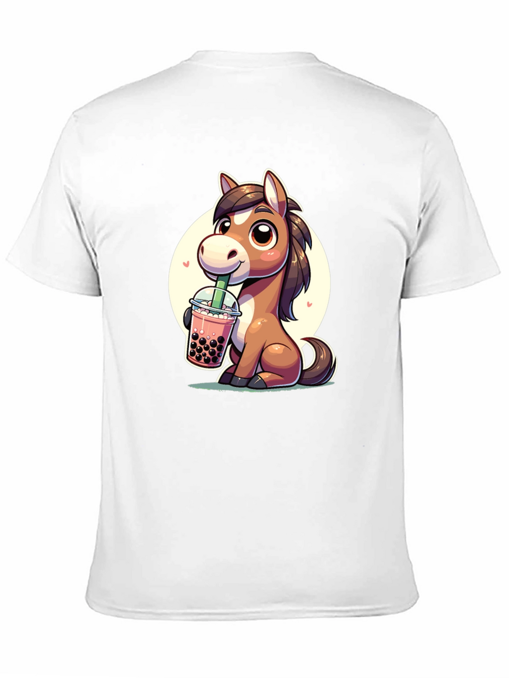 Cute Horse Boba Tea Graphic Tee