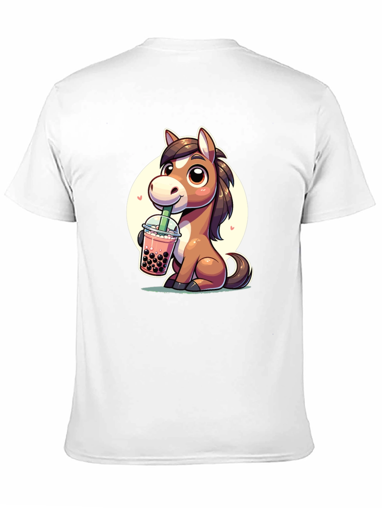 Cute Horse Boba Tea Graphic Tee