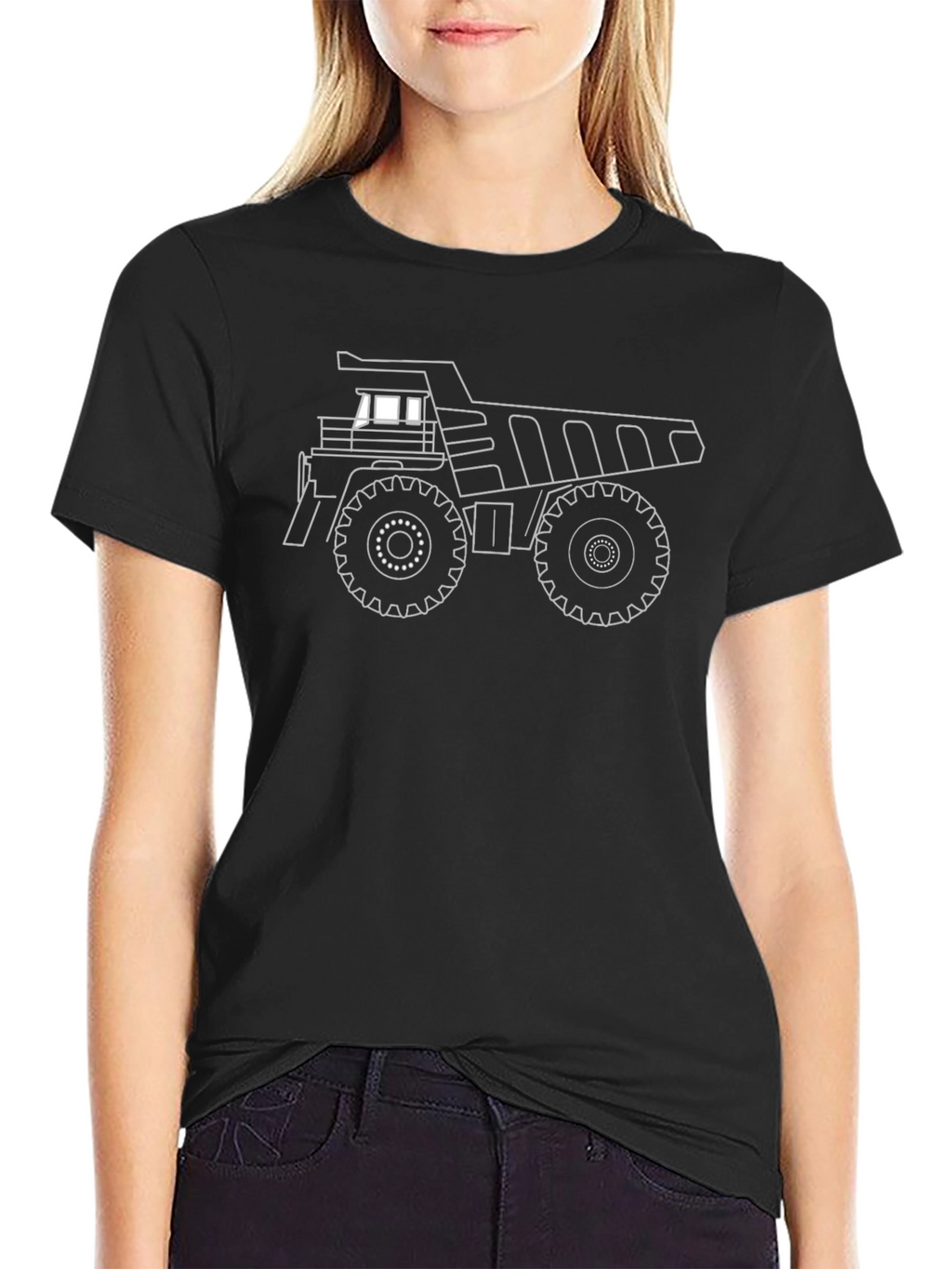 Dump Truck Outline Graphic Tee