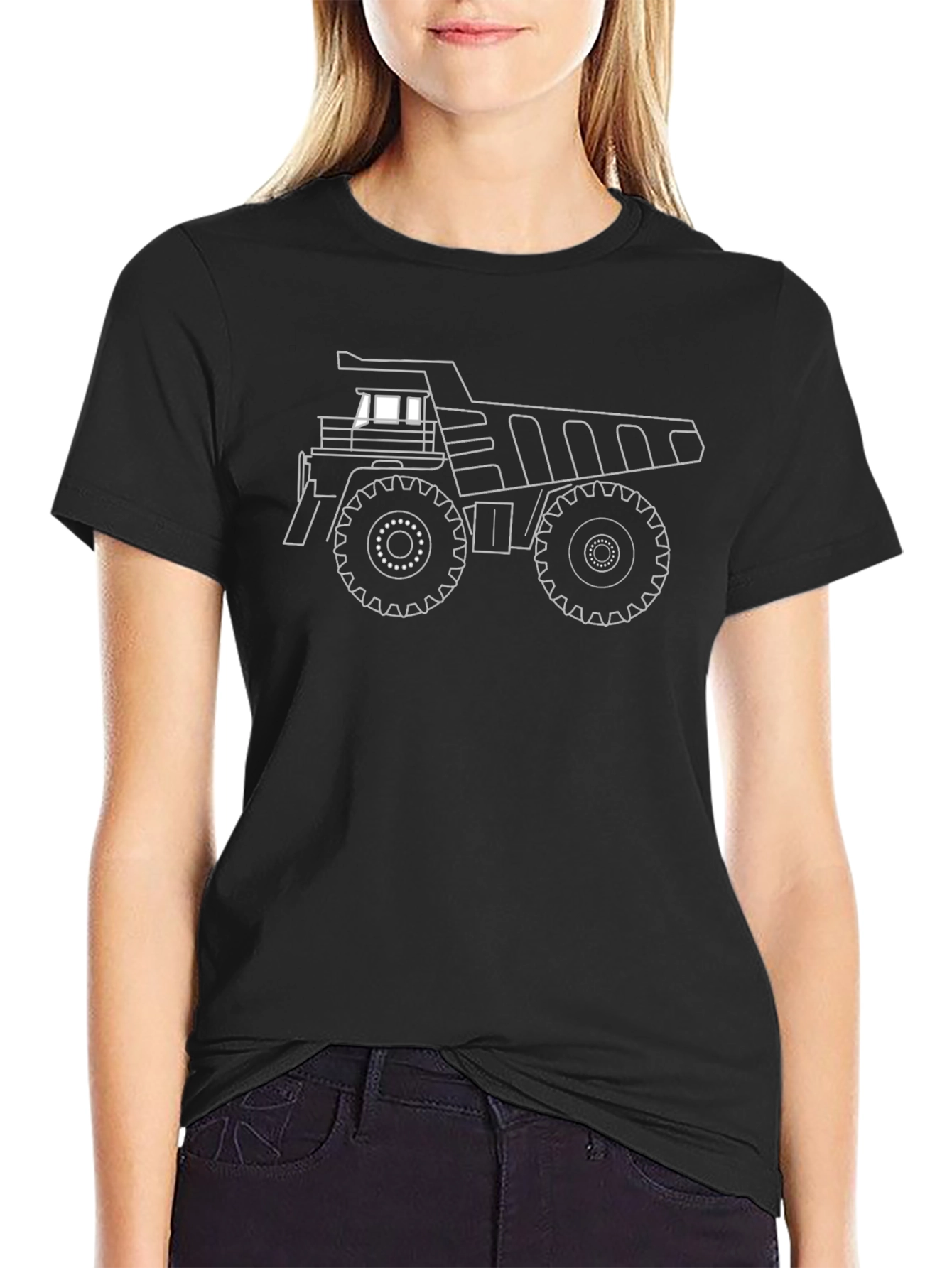 Dump Truck Outline Graphic Tee
