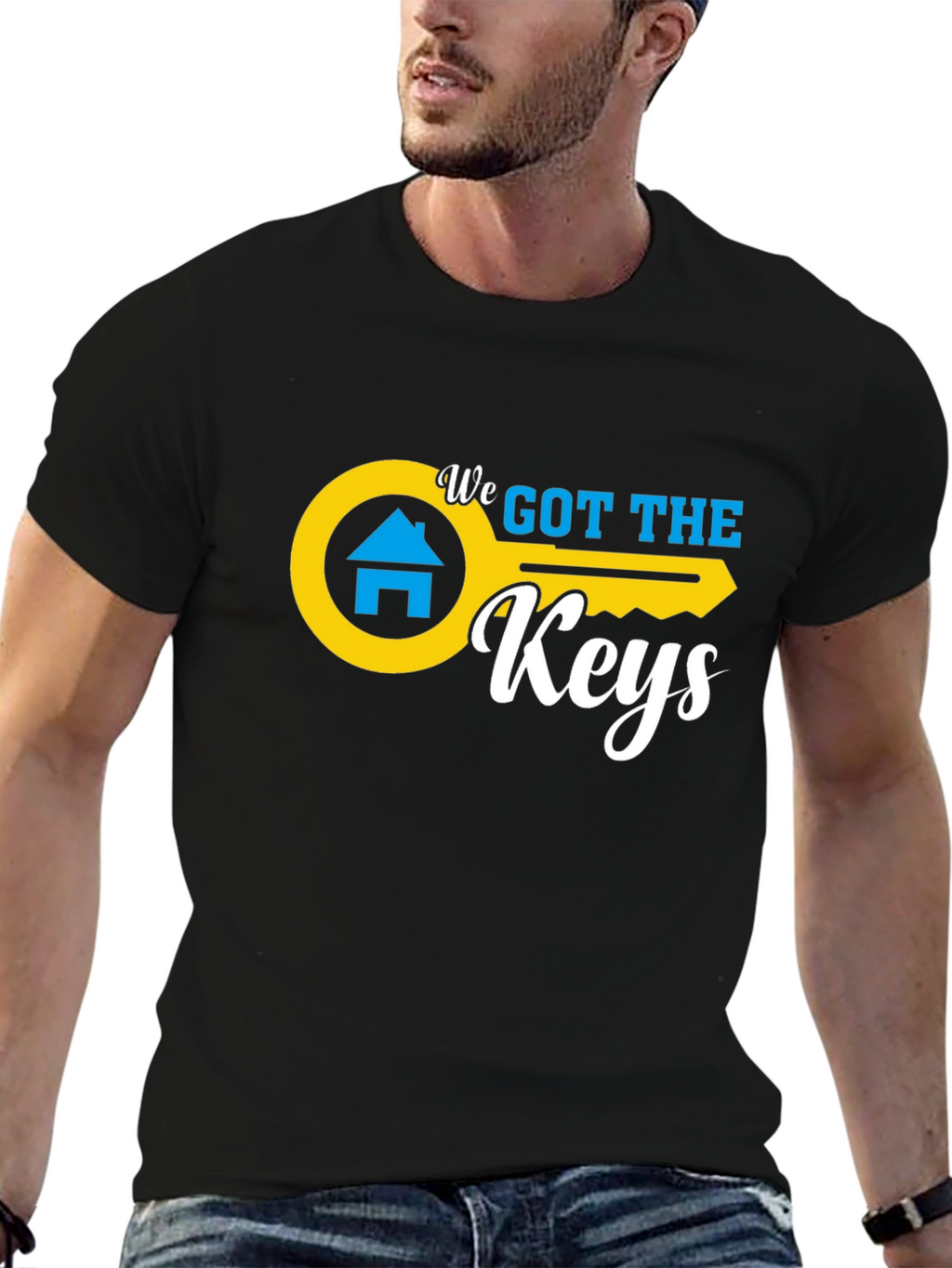 We Got The Keys Black Graphic Tee