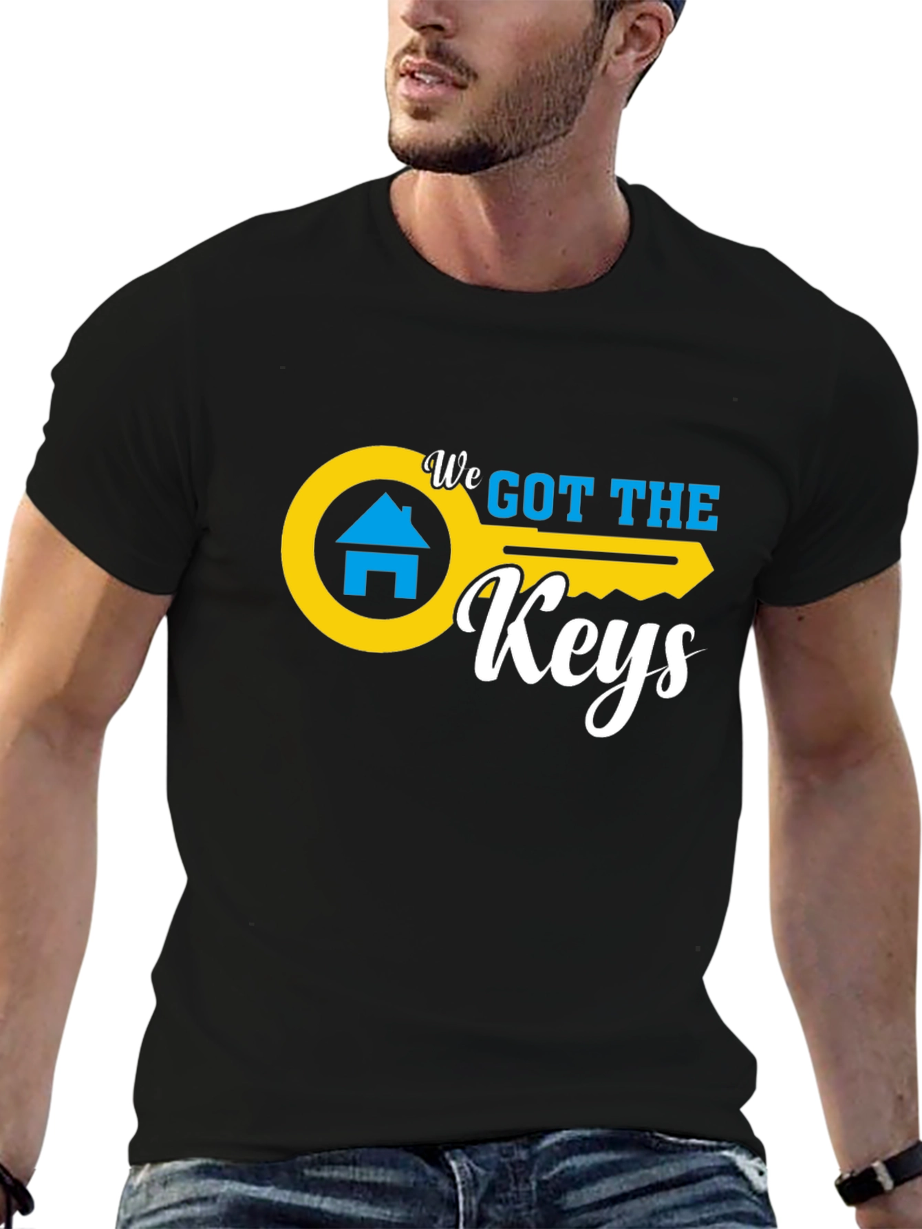 We Got The Keys Black Graphic Tee