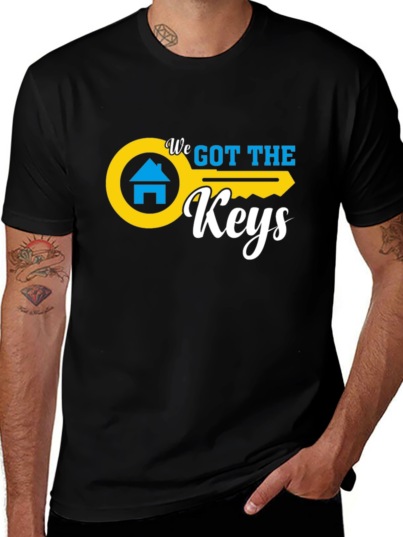 We Got The Keys Black Graphic Tee
