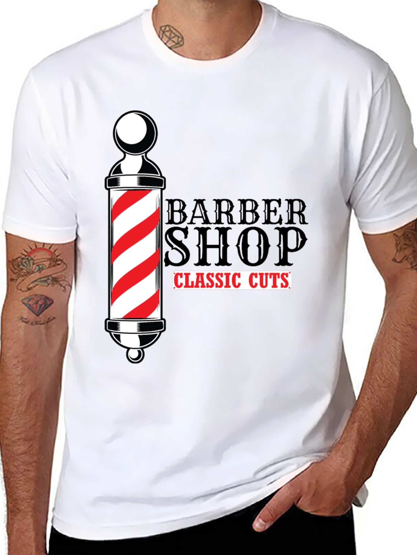 Barber Shop Classic Cuts Black T-Shirt