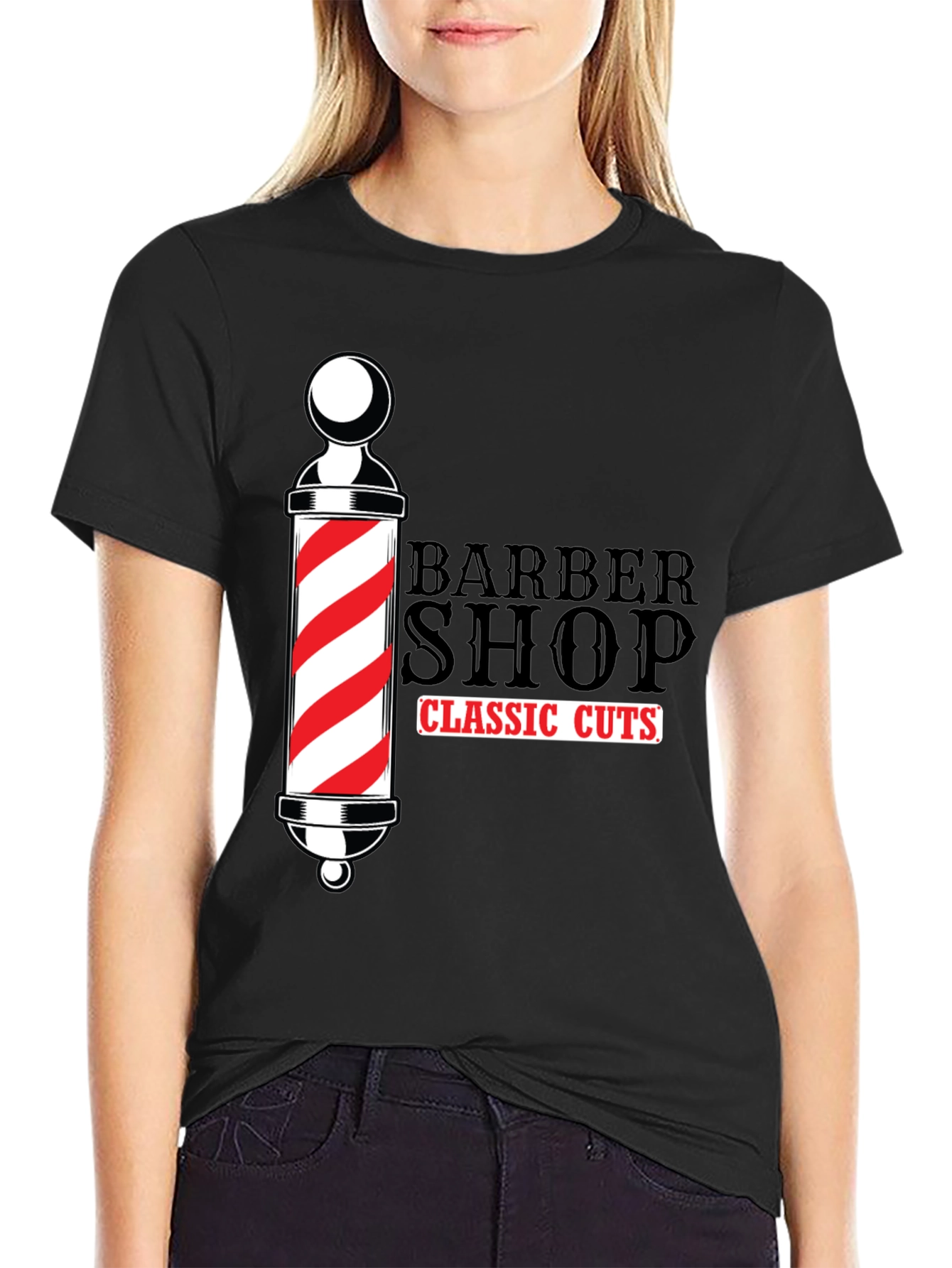Barber Shop Classic Cuts Black T-Shirt