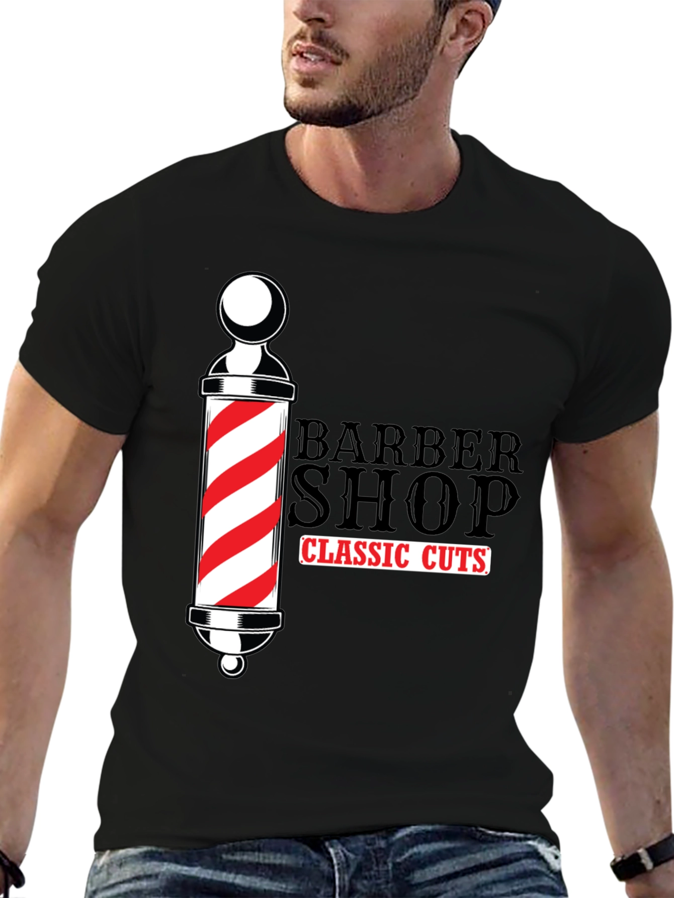 Barber Shop Classic Cuts Black T-Shirt