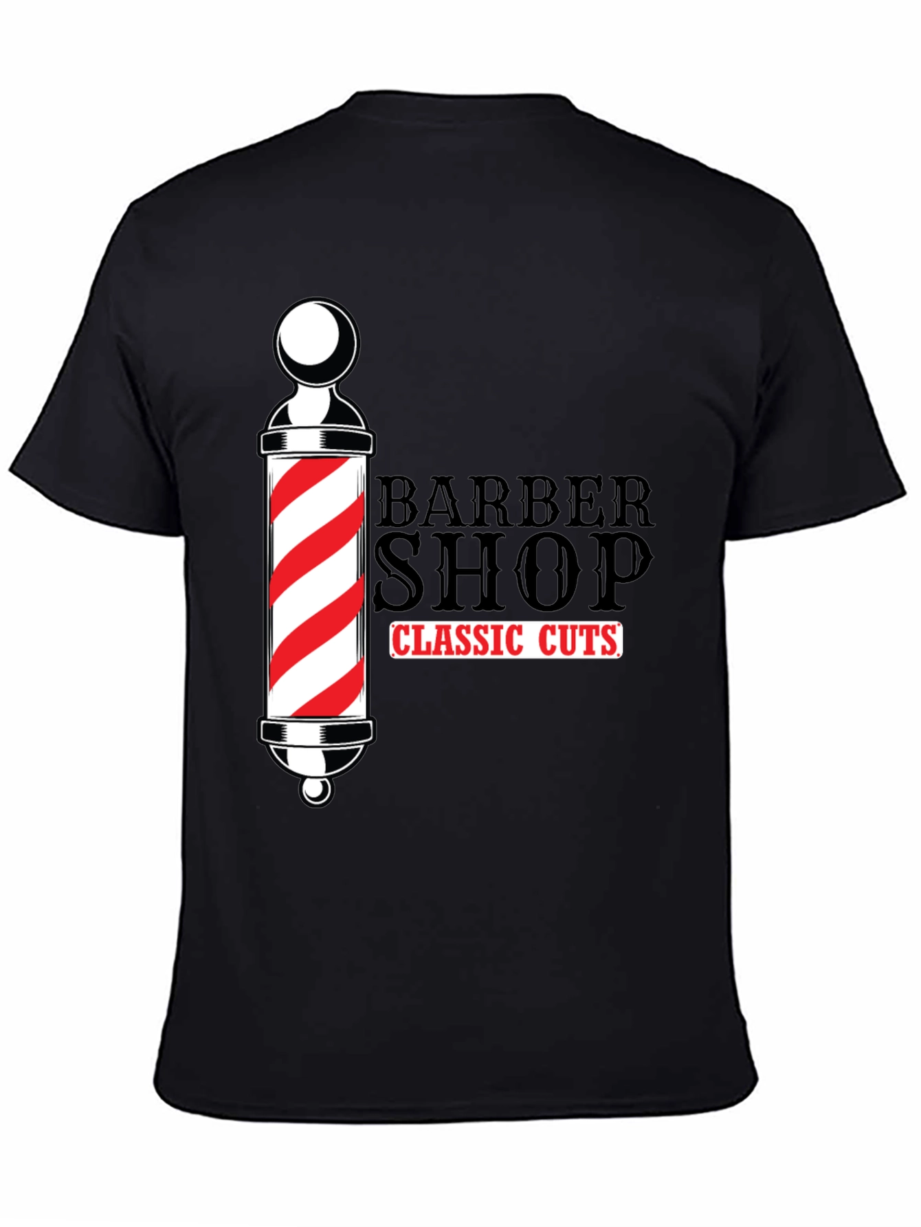 Barber Shop Classic Cuts Black T-Shirt