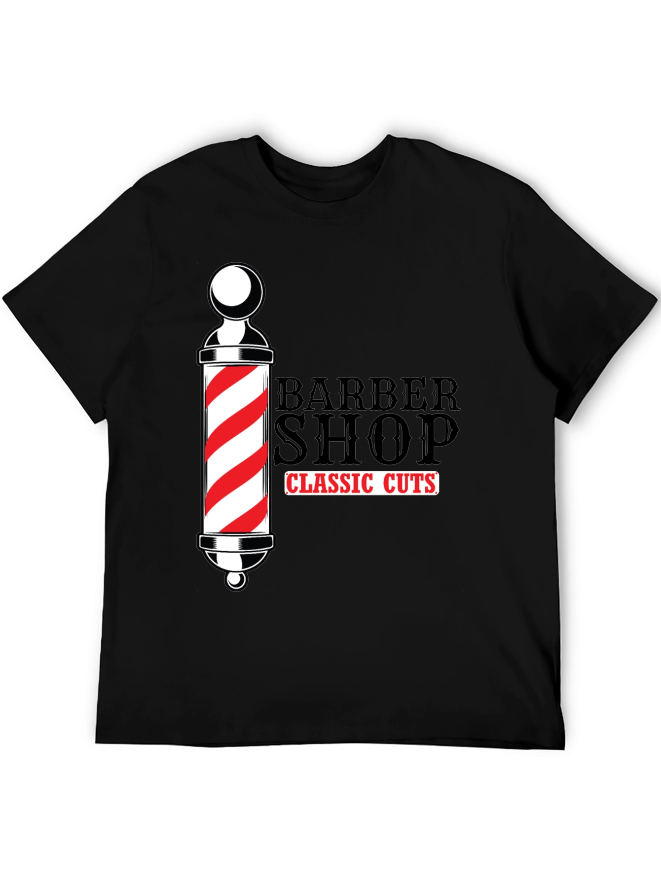 Barber Shop Classic Cuts Black T-Shirt