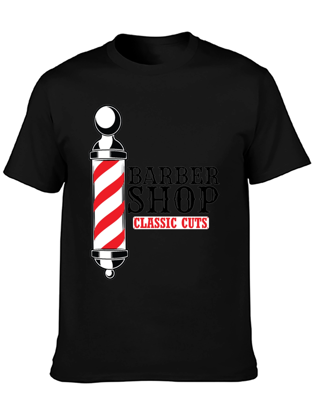 Barber Shop Classic Cuts Black T-Shirt