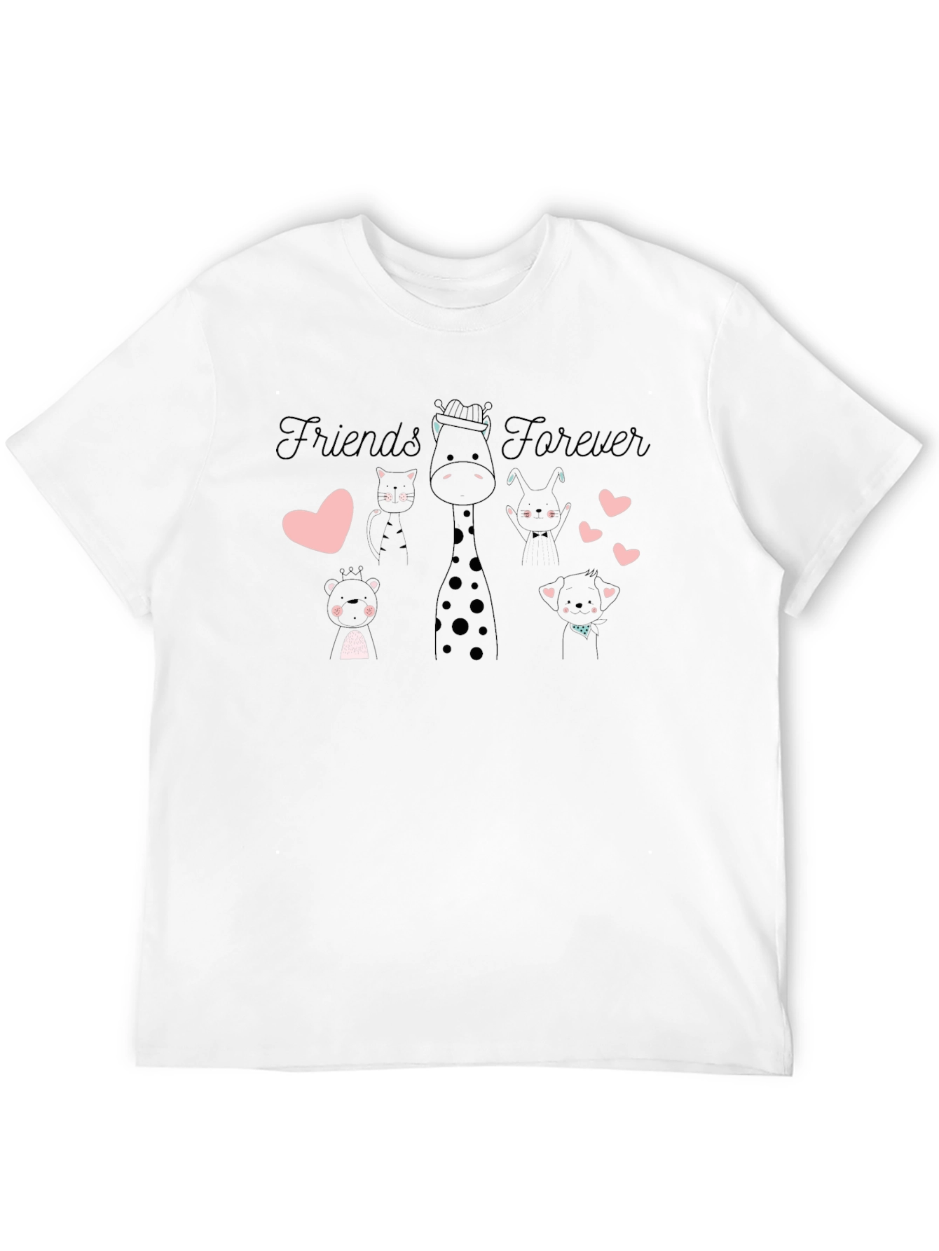 Friends Forever Black Graphic T-Shirt