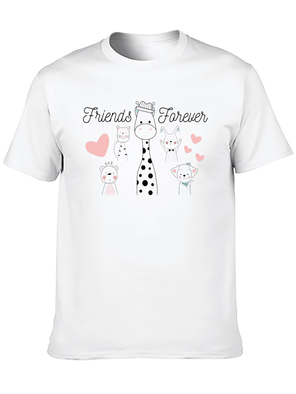 Friends Forever Black Graphic T-Shirt