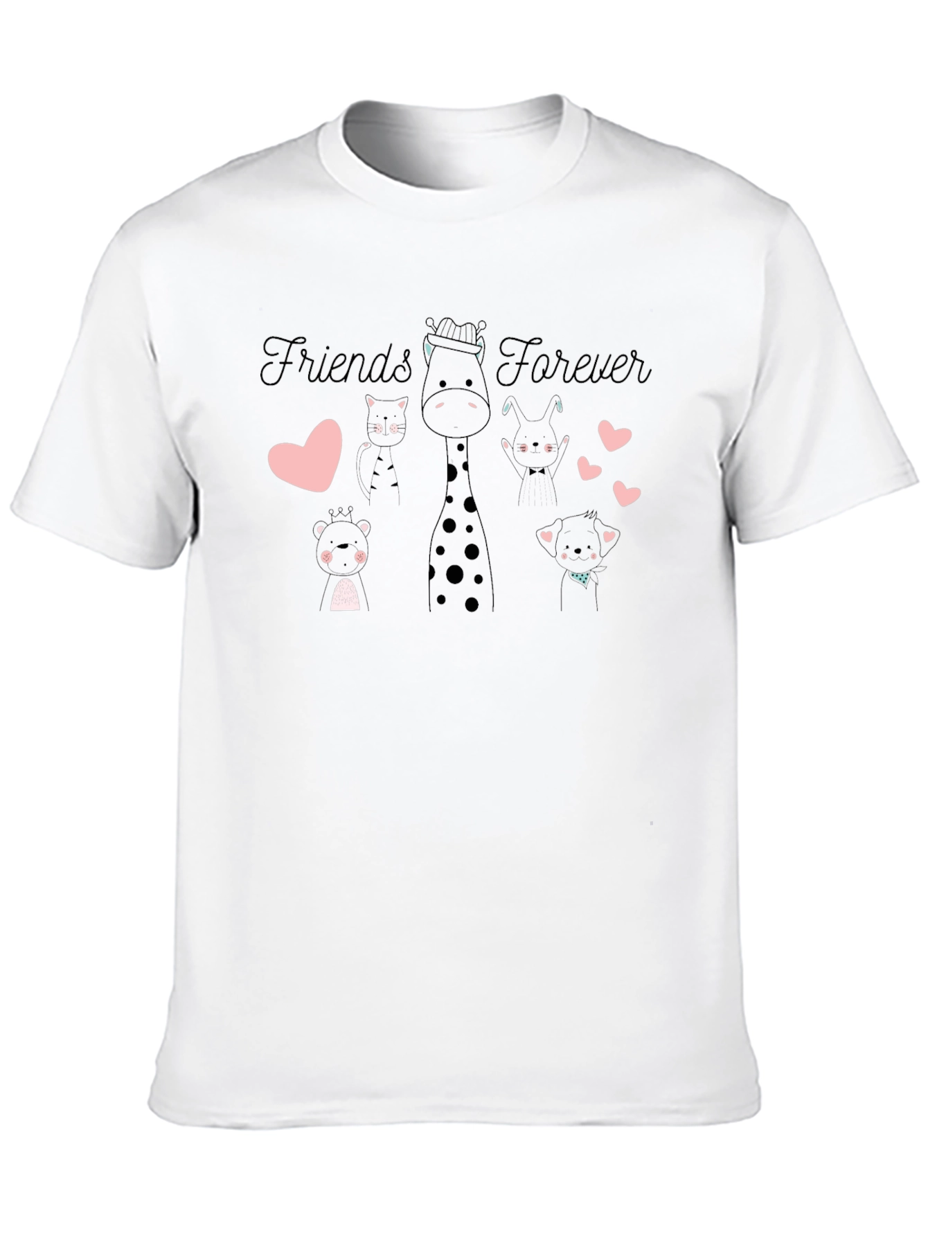 Friends Forever Black Graphic T-Shirt