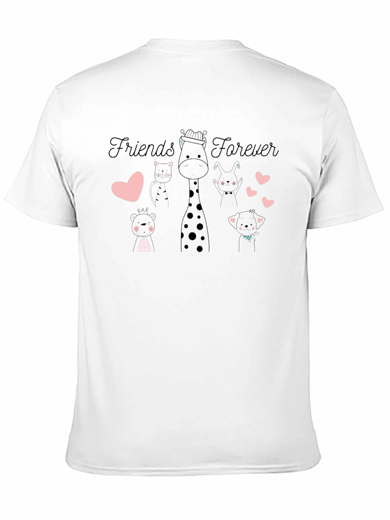 Friends Forever Black Graphic T-Shirt