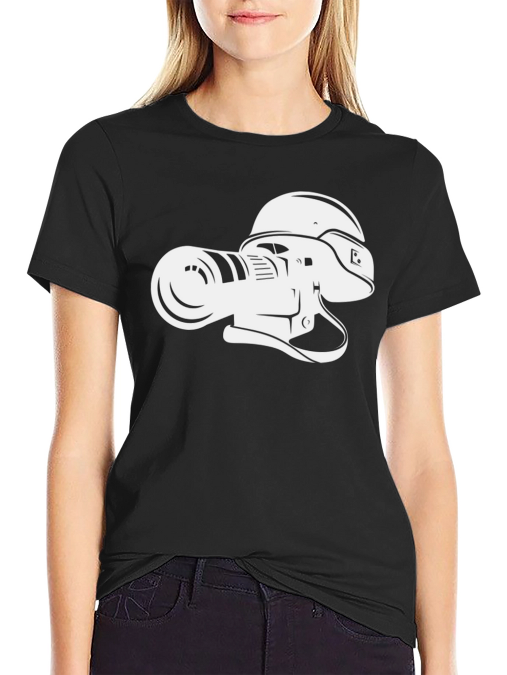 Camera Helmet Black T-Shirt