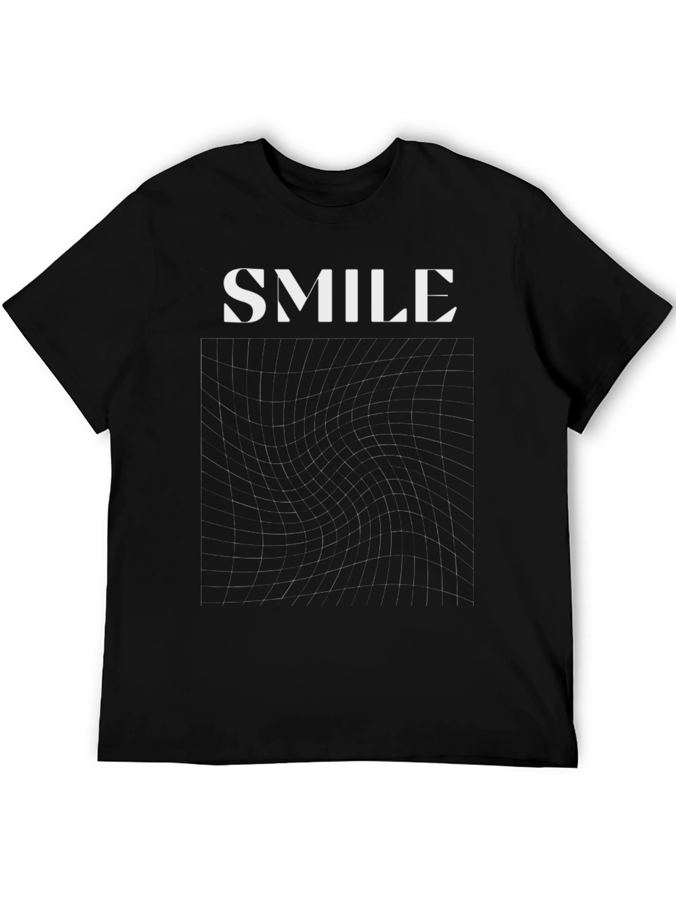 Smile Graphic Print Black T-Shirt