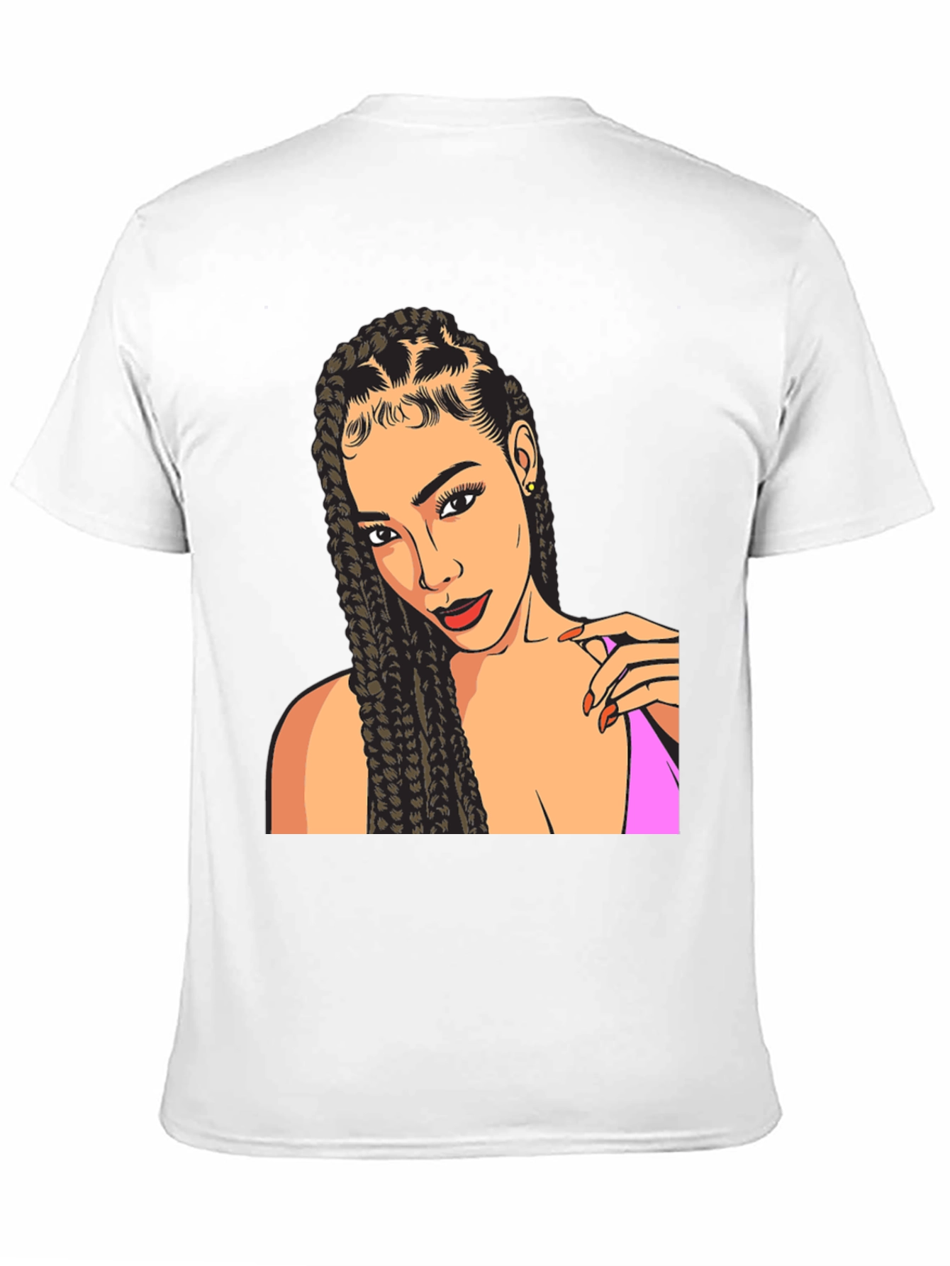 Woman Portrait Graphic Tee - Stylish Black T-Shirt