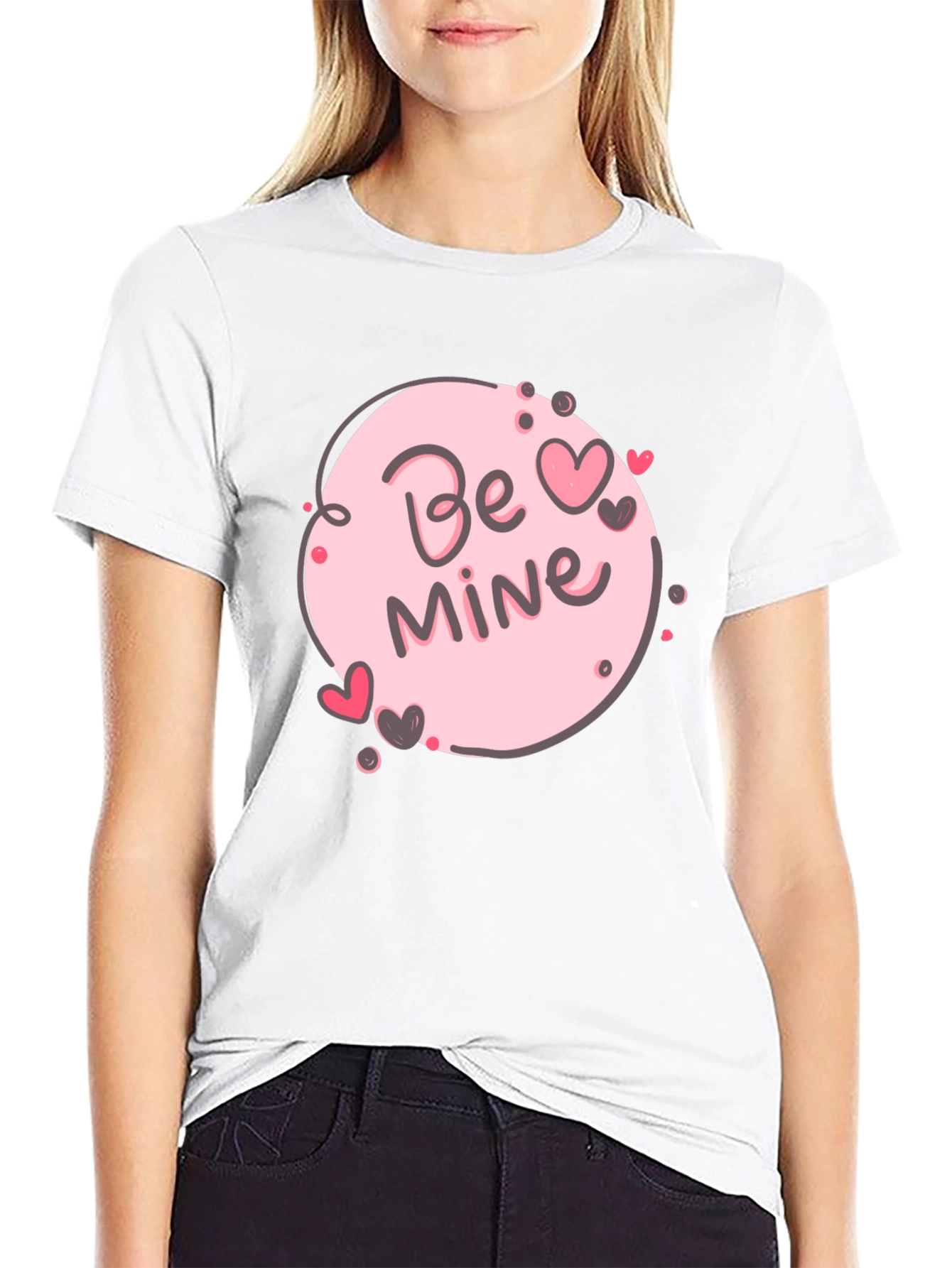 Be Mine Valentines Day T-Shirt - Cute Heart Design