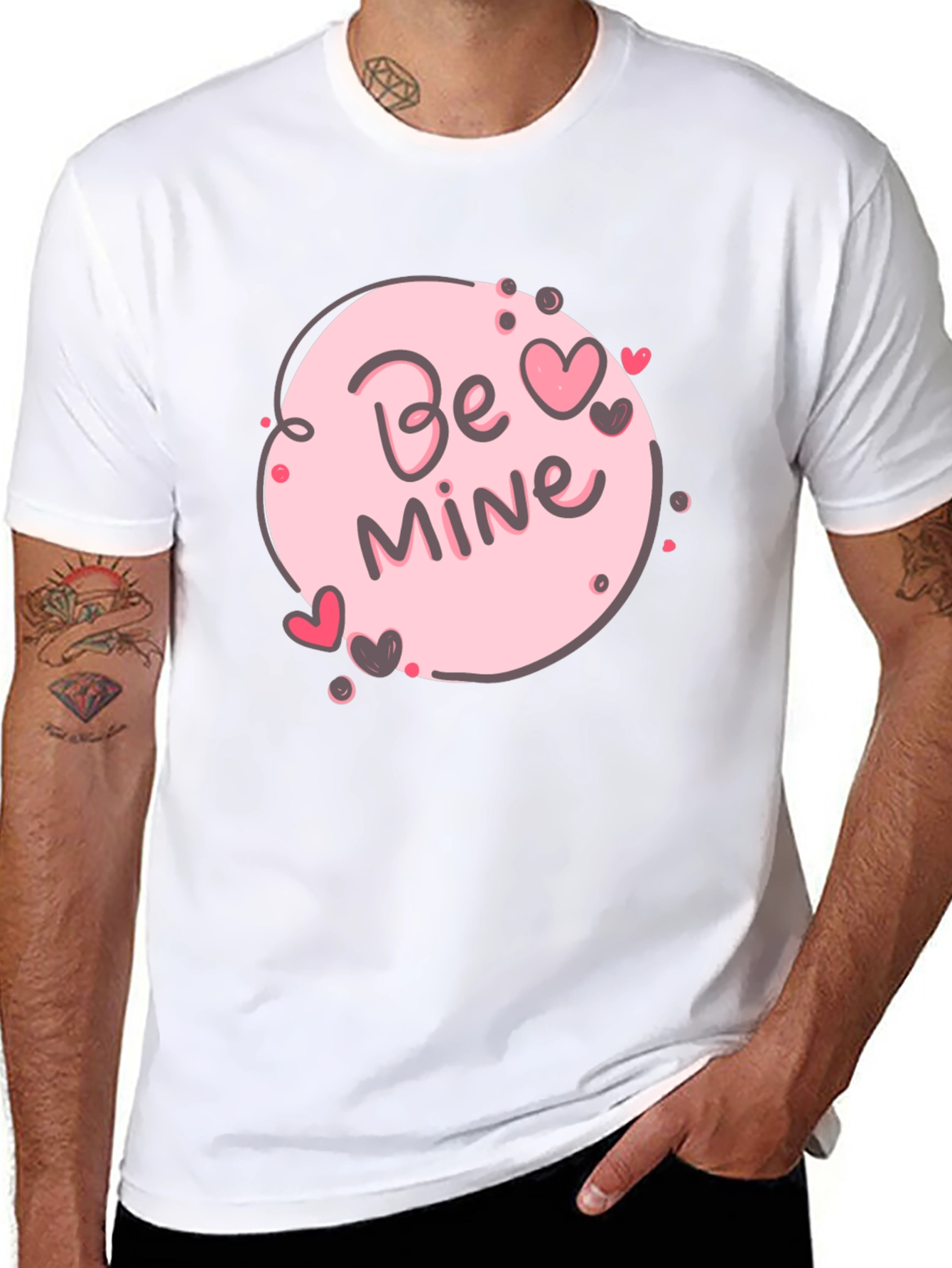 Be Mine Valentines Day T-Shirt - Cute Heart Design